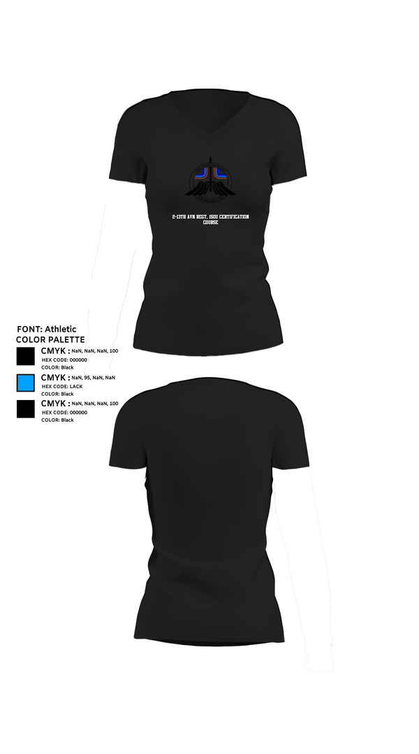 Womens Short Sleeve Vneck Shirt, 2-13th AVN REGT, 150U Certification Course, , Teamtime, Team time, sublimation, custom sports apparel, team uniforms, spirit wear, spiritwear, sports uniforms, custom shirts, team store, custom team store, fundraiser sports, apparel fundraiser