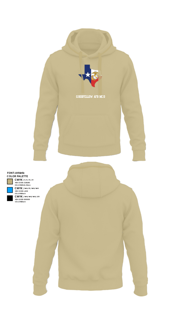 Hoodie, Goodfellow AFB MCD, Marines, Teamtime, Team time, sublimation, custom sports apparel, team uniforms, spirit wear, spiritwear, sports uniforms, custom shirts, team store, custom team store, fundraiser sports, apparel fundraiser