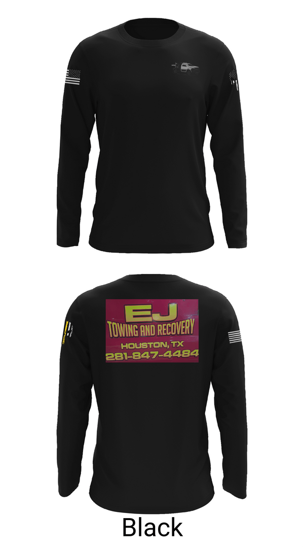 Long Sleeve Performance Shirt, EJ TOWING AND RECOVERY, , Teamtime, Team time, sublimation, custom sports apparel, team uniforms, spirit wear, spiritwear, sports uniforms, custom shirts, team store, custom team store, fundraiser sports, apparel fundraiser