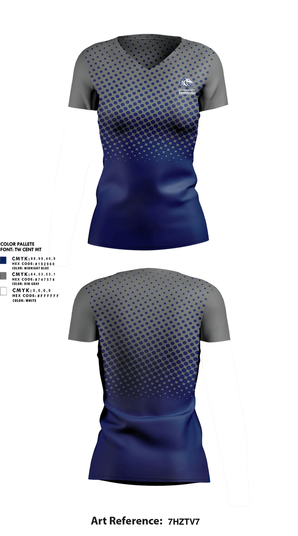 Womens Short Sleeve Vneck Shirt, Coahulla Creek, Swimming, Teamtime, Team time, sublimation, custom sports apparel, team uniforms, spirit wear, spiritwear, sports uniforms, custom shirts, team store, custom team store, fundraiser sports, apparel fundraiser