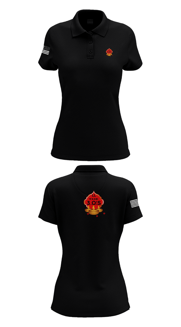 Womens Short Sleeve Performance Polo, 3 O's, , Teamtime, Team time, sublimation, custom sports apparel, team uniforms, spirit wear, spiritwear, sports uniforms, custom shirts, team store, custom team store, fundraiser sports, apparel fundraiser