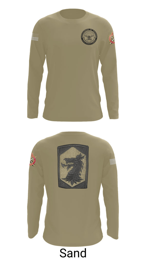 Long Sleeve Performance Shirt, 445 Chemical Company, National Guard, Teamtime, Team time, sublimation, custom sports apparel, team uniforms, spirit wear, spiritwear, sports uniforms, custom shirts, team store, custom team store, fundraiser sports, apparel fundraiser