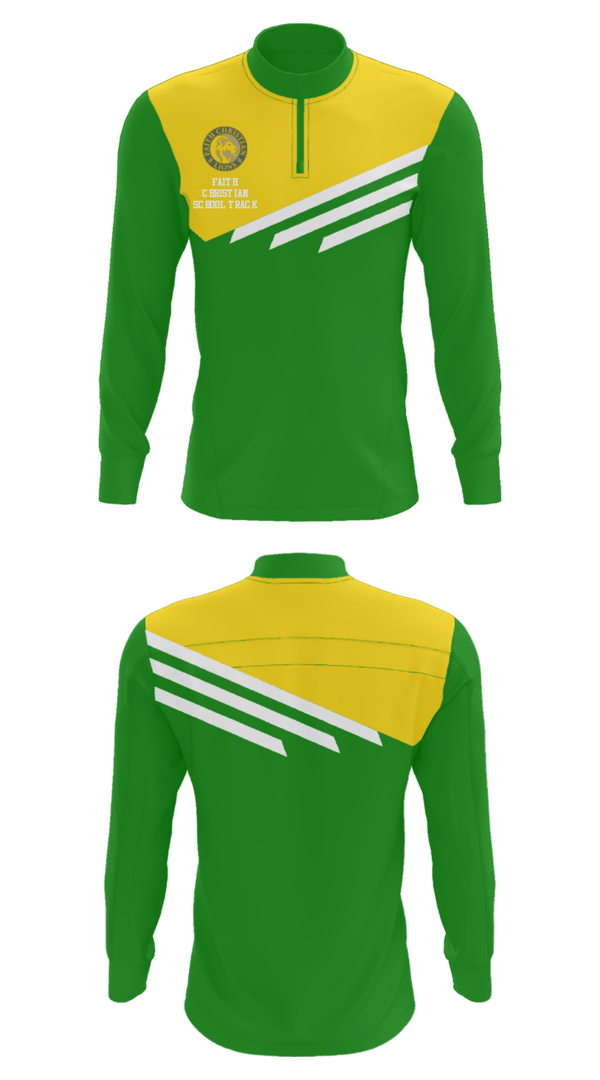 Quarter Zip Jacket, Faith Christian School Track, Track & Field, Teamtime, Team time, sublimation, custom sports apparel, team uniforms, spirit wear, spiritwear, sports uniforms, custom shirts, team store, custom team store, fundraiser sports, apparel fundraiser