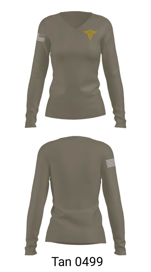 Women's Long Sleeve Vneck Shirt, Physical Therapy, Army, Teamtime, Team time, sublimation, custom sports apparel, team uniforms, spirit wear, spiritwear, sports uniforms, custom shirts, team store, custom team store, fundraiser sports, apparel fundraiser