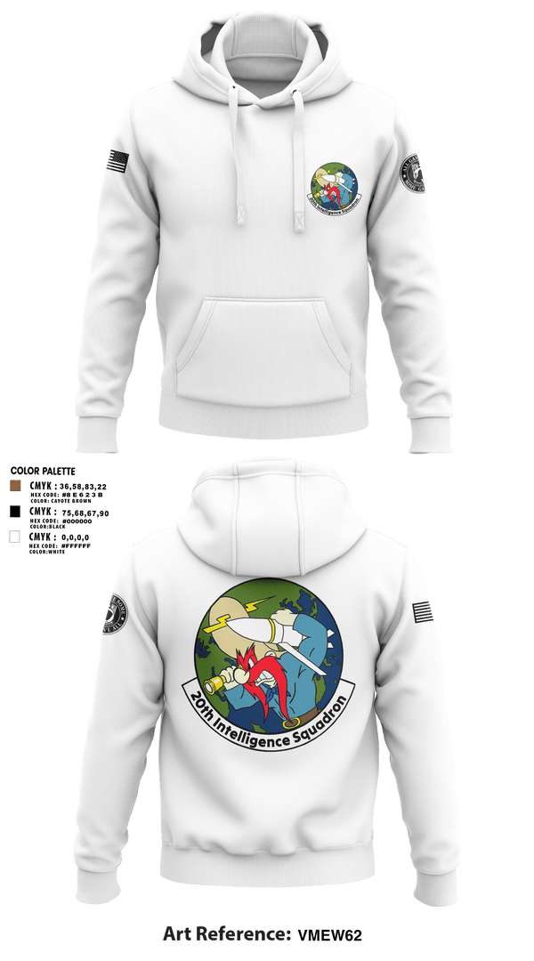 Hoodie, 20th Intelligence Squadron, Air Force, Teamtime, Team time, sublimation, custom sports apparel, team uniforms, spirit wear, spiritwear, sports uniforms, custom shirts, team store, custom team store, fundraiser sports, apparel fundraiser