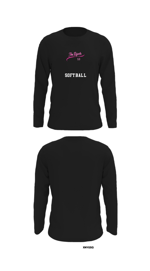 Long Sleeve Performance Shirt, The rejects, Softball, Teamtime, Team time, sublimation, custom sports apparel, team uniforms, spirit wear, spiritwear, sports uniforms, custom shirts, team store, custom team store, fundraiser sports, apparel fundraiser