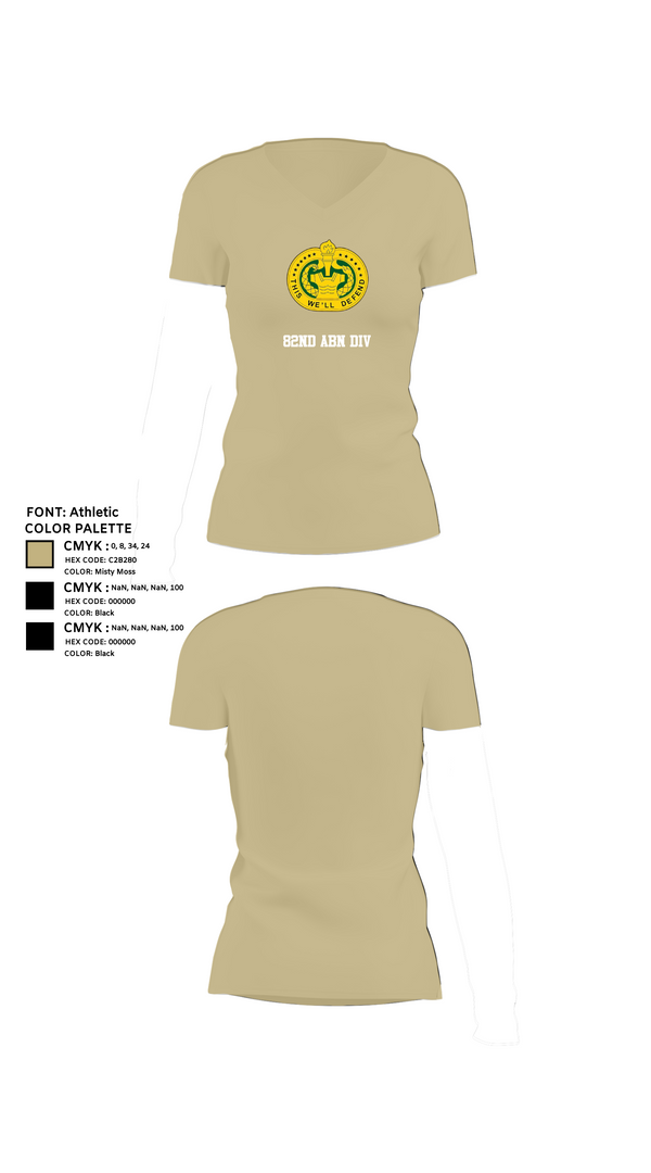 Womens Short Sleeve Vneck Shirt, 82nd ABN div, , Teamtime, Team time, sublimation, custom sports apparel, team uniforms, spirit wear, spiritwear, sports uniforms, custom shirts, team store, custom team store, fundraiser sports, apparel fundraiser
