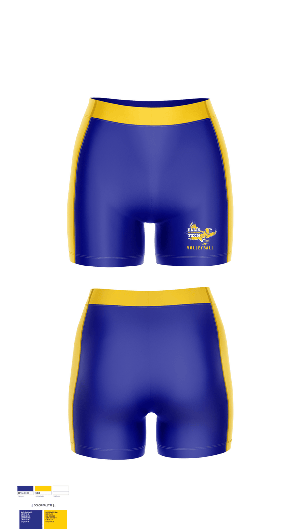 Women's Compression Shorts, Harvard H Ellis R V Tech School Volleyball, Women's Volleyball, Teamtime, Team time, sublimation, custom sports apparel, team uniforms, spirit wear, spiritwear, sports uniforms, custom shirts, team store, custom team store, fundraiser sports, apparel fundraiser