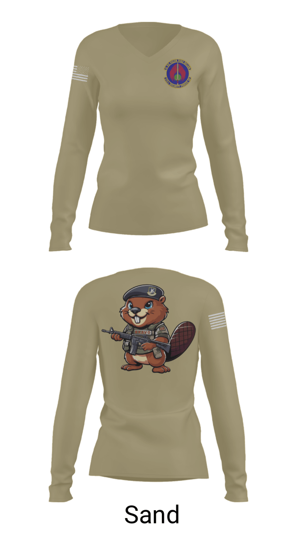 Women's Long Sleeve Vneck Shirt, 315th SFS, Air Force, Teamtime, Team time, sublimation, custom sports apparel, team uniforms, spirit wear, spiritwear, sports uniforms, custom shirts, team store, custom team store, fundraiser sports, apparel fundraiser