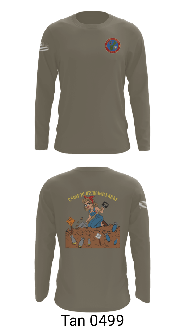 Long Sleeve Performance Shirt, MCB Camp Blaz Ordnance, Marines, Teamtime, Team time, sublimation, custom sports apparel, team uniforms, spirit wear, spiritwear, sports uniforms, custom shirts, team store, custom team store, fundraiser sports, apparel fundraiser