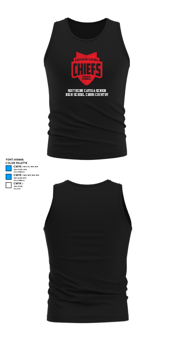 Tank Top, Southern Cayuga Senior High School Cross Country, Cross Country, Teamtime, Team time, sublimation, custom sports apparel, team uniforms, spirit wear, spiritwear, sports uniforms, custom shirts, team store, custom team store, fundraiser sports, apparel fundraiser