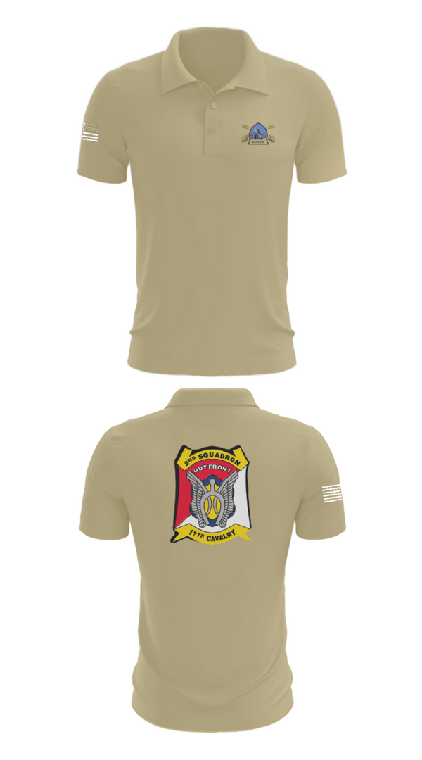 Short Sleeve Performance Polo, B Troop 2-17 Cav REGT, , Teamtime, Team time, sublimation, custom sports apparel, team uniforms, spirit wear, spiritwear, sports uniforms, custom shirts, team store, custom team store, fundraiser sports, apparel fundraiser