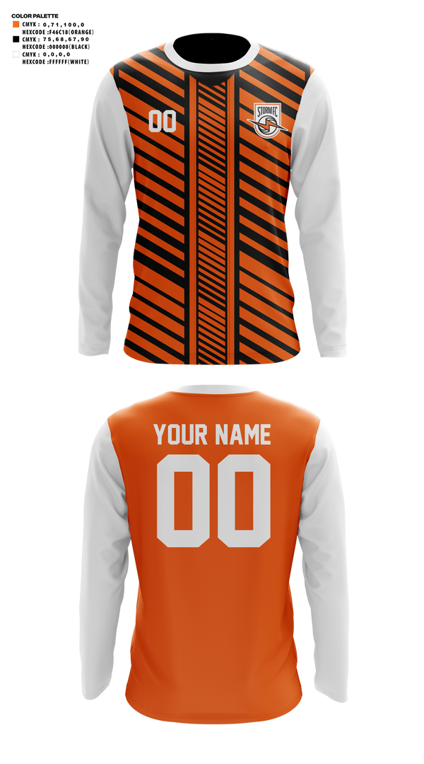 Long Sleeve Performance Shirt, Orangeville Minor Soccer Club, Men's Soccer, Teamtime, Team time, sublimation, custom sports apparel, team uniforms, spirit wear, spiritwear, sports uniforms, custom shirts, team store, custom team store, fundraiser sports, apparel fundraiser