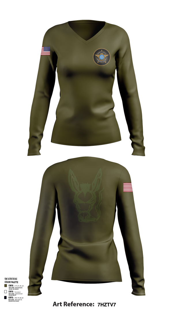 Womens Long Sleeve Vneck Shirt, Lowndes County Sheriff’s Office Special Operations Division, , Teamtime, Team time, sublimation, custom sports apparel, team uniforms, spirit wear, spiritwear, sports uniforms, custom shirts, team store, custom team store, fundraiser sports, apparel fundraiser