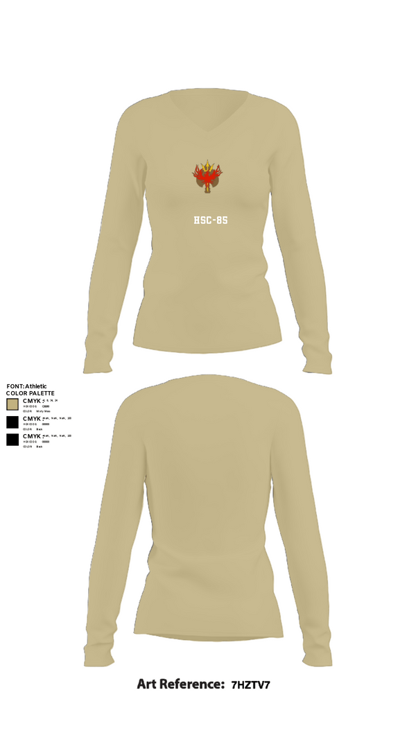 Womens Long Sleeve Vneck Shirt, HSC-85, Navy, Teamtime, Team time, sublimation, custom sports apparel, team uniforms, spirit wear, spiritwear, sports uniforms, custom shirts, team store, custom team store, fundraiser sports, apparel fundraiser