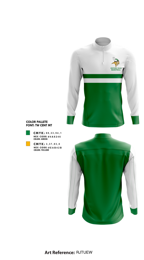 Quarter Zip Jacket, Oxford Hills Comprehensive High School Basketball, Men's Basketball, Teamtime, Team time, sublimation, custom sports apparel, team uniforms, spirit wear, spiritwear, sports uniforms, custom shirts, team store, custom team store, fundraiser sports, apparel fundraiser