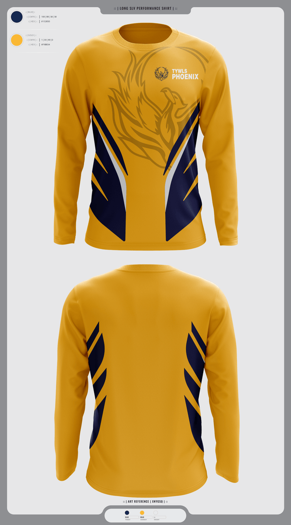 Long Sleeve Performance Shirt, TYWLS Phoenix, Spirit Store, Teamtime, Team time, sublimation, custom sports apparel, team uniforms, spirit wear, spiritwear, sports uniforms, custom shirts, team store, custom team store, fundraiser sports, apparel fundraiser