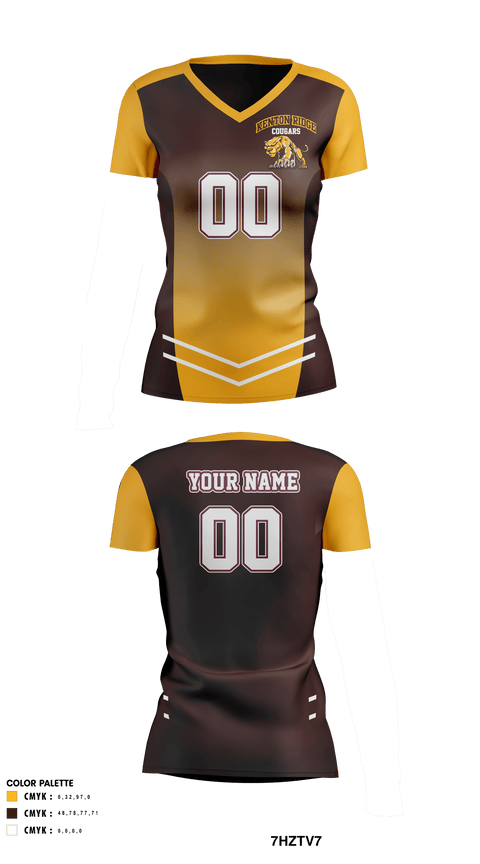Women's Short Sleeve Vneck Shirt, Kenton Ridge High School Volleyball, Women's Volleyball, Teamtime, Team time, sublimation, custom sports apparel, team uniforms, spirit wear, spiritwear, sports uniforms, custom shirts, team store, custom team store, fundraiser sports, apparel fundraiser