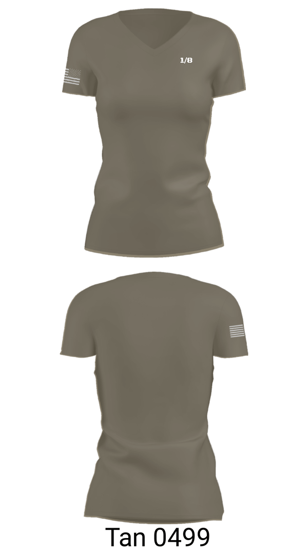 Women's Short Sleeve Vneck Shirt, 1/8, Marines, Teamtime, Team time, sublimation, custom sports apparel, team uniforms, spirit wear, spiritwear, sports uniforms, custom shirts, team store, custom team store, fundraiser sports, apparel fundraiser