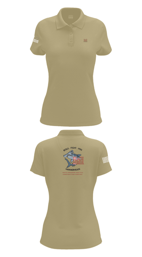 Women's Short Sleeve Performance Polo, 465 EVCC, Army, Teamtime, Team time, sublimation, custom sports apparel, team uniforms, spirit wear, spiritwear, sports uniforms, custom shirts, team store, custom team store, fundraiser sports, apparel fundraiser
