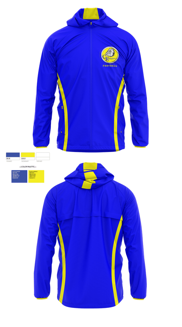 Windbreaker, Claysburg-Kimmel Senior High School Football, Football, Teamtime, Team time, sublimation, custom sports apparel, team uniforms, spirit wear, spiritwear, sports uniforms, custom shirts, team store, custom team store, fundraiser sports, apparel fundraiser