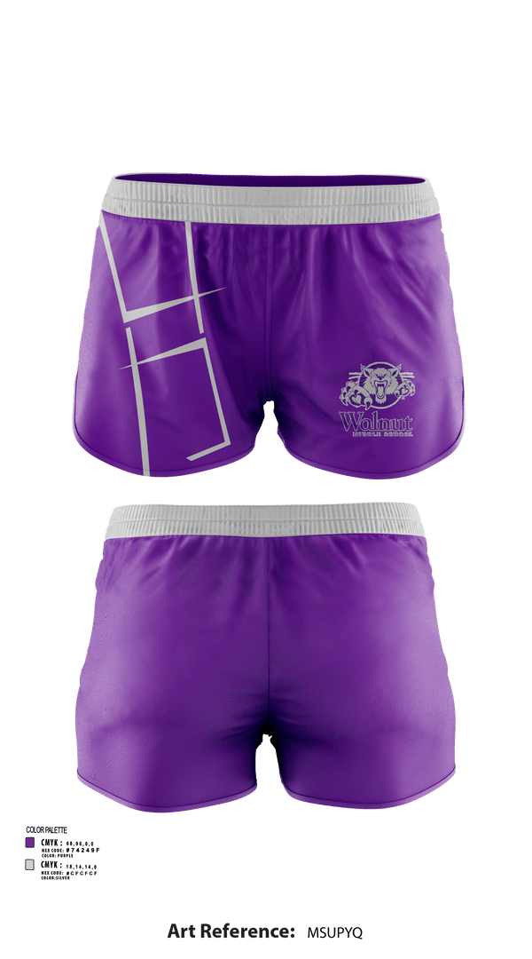 Womens Shorts, Walnut Middle School, Spirit Store, Teamtime, Team time, sublimation, custom sports apparel, team uniforms, spirit wear, spiritwear, sports uniforms, custom shirts, team store, custom team store, fundraiser sports, apparel fundraiser