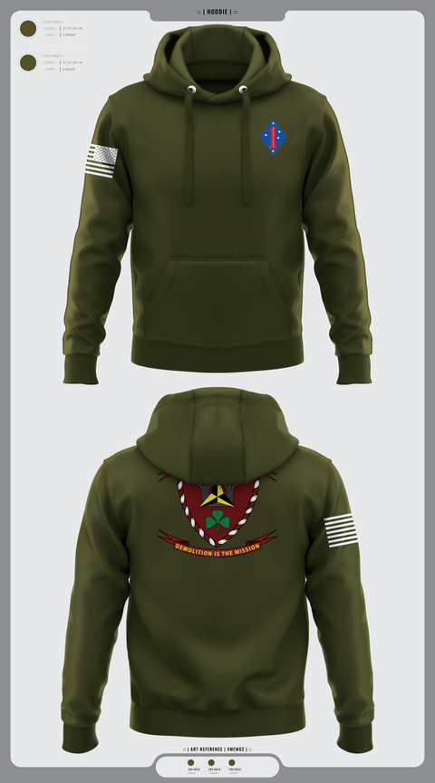 Hoodie, 3rd combat engineering battalion, Marines, Teamtime, Team time, sublimation, custom sports apparel, team uniforms, spirit wear, spiritwear, sports uniforms, custom shirts, team store, custom team store, fundraiser sports, apparel fundraiser