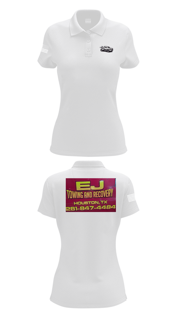 Womens Short Sleeve Performance Polo, EJ TOWING AND RECOVERY, , Teamtime, Team time, sublimation, custom sports apparel, team uniforms, spirit wear, spiritwear, sports uniforms, custom shirts, team store, custom team store, fundraiser sports, apparel fundraiser