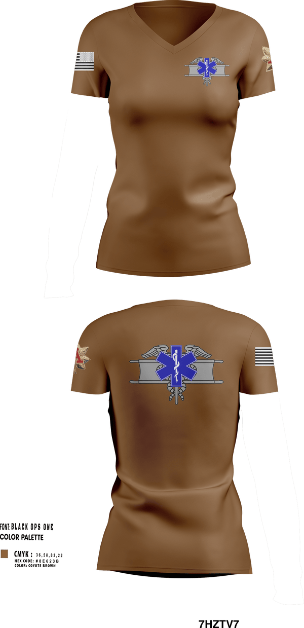 Womens Short Sleeve Vneck Shirt, 14th MP Co., Army, Teamtime, Team time, sublimation, custom sports apparel, team uniforms, spirit wear, spiritwear, sports uniforms, custom shirts, team store, custom team store, fundraiser sports, apparel fundraiser