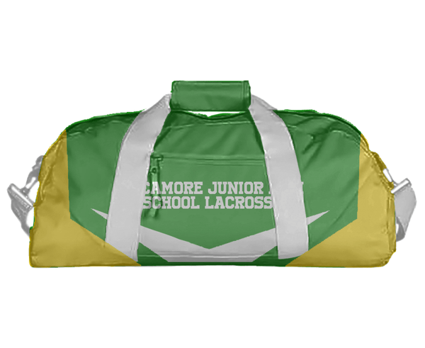 Duffle Bag, Sycamore Junior High School Lacrosse, Men's Lacrosse, Teamtime, Team time, sublimation, custom sports apparel, team uniforms, spirit wear, spiritwear, sports uniforms, custom shirts, team store, custom team store, fundraiser sports, apparel fundraiser