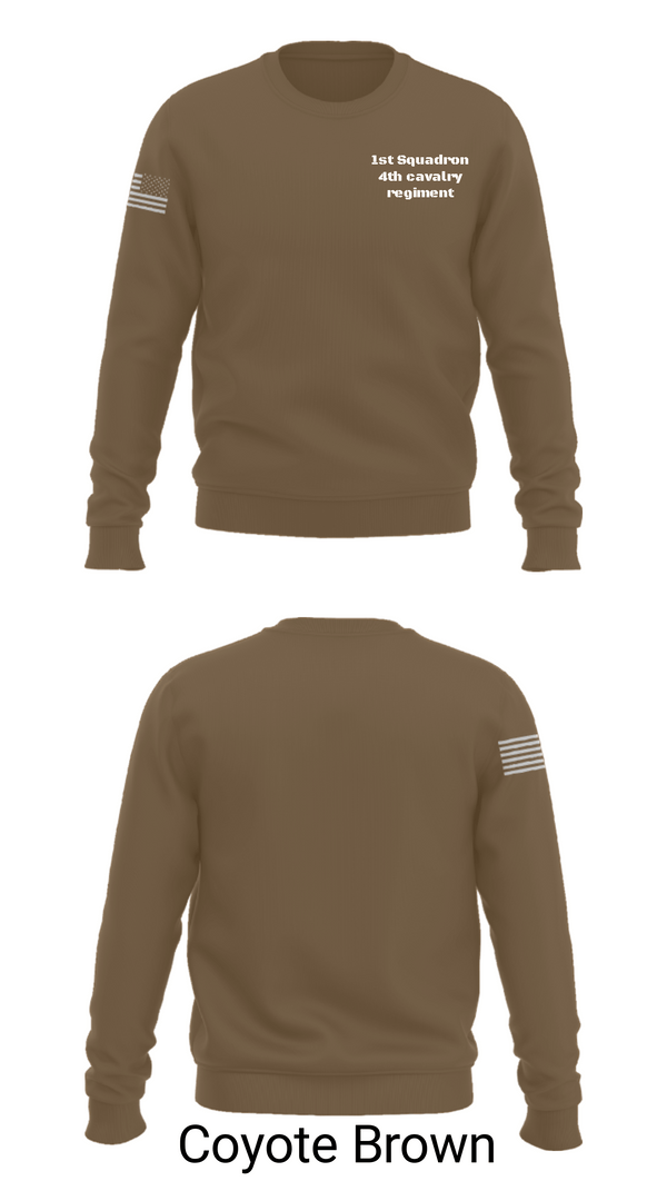 Crew Neck Sweatshirt, 1st Squadron 4th cavalry regiment, Army, Teamtime, Team time, sublimation, custom sports apparel, team uniforms, spirit wear, spiritwear, sports uniforms, custom shirts, team store, custom team store, fundraiser sports, apparel fundraiser