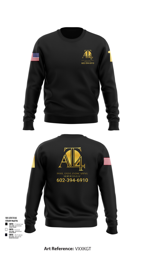 Crew Neck Sweatshirt, AT 4 pools and landscaping services llc, , Teamtime, Team time, sublimation, custom sports apparel, team uniforms, spirit wear, spiritwear, sports uniforms, custom shirts, team store, custom team store, fundraiser sports, apparel fundraiser