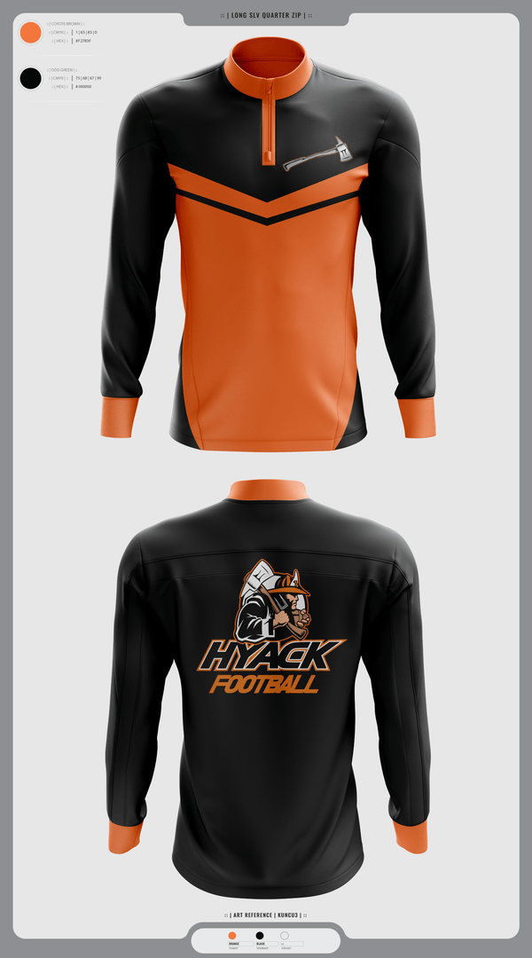 Quarter Zip Jacket, Hyacks Football, Football, Teamtime, Team time, sublimation, custom sports apparel, team uniforms, spirit wear, spiritwear, sports uniforms, custom shirts, team store, custom team store, fundraiser sports, apparel fundraiser