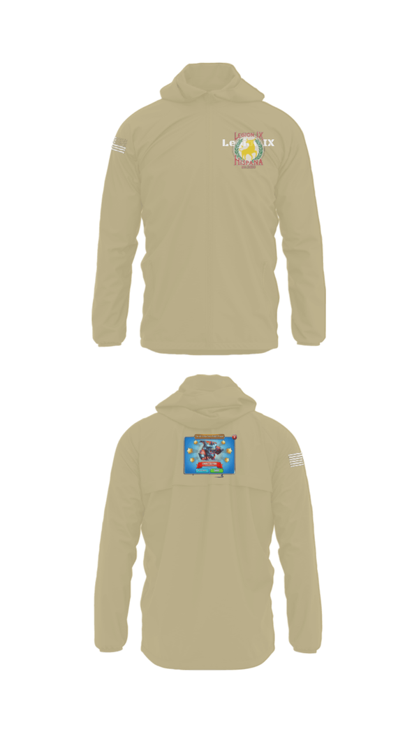 Windbreaker, Legion IX, Army, Teamtime, Team time, sublimation, custom sports apparel, team uniforms, spirit wear, spiritwear, sports uniforms, custom shirts, team store, custom team store, fundraiser sports, apparel fundraiser