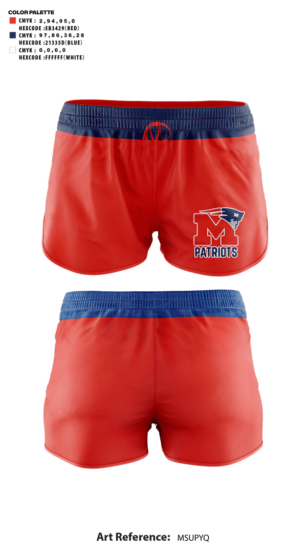 Womens Shorts, Marion High School Cheer, Cheer, Teamtime, Team time, sublimation, custom sports apparel, team uniforms, spirit wear, spiritwear, sports uniforms, custom shirts, team store, custom team store, fundraiser sports, apparel fundraiser
