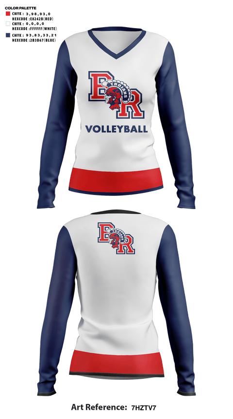 Womens Long Sleeve Vneck Shirt 1, Bridgewater-Raynham Regional High School Volleyball, Women's Volleyball, Teamtime, Team time, sublimation, custom sports apparel, team uniforms, spirit wear, spiritwear, sports uniforms, custom shirts, team store, custom team store, fundraiser sports, apparel fundraiser