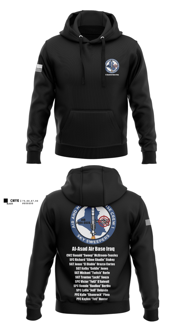Hoodie, Bravo Battery, 4th Battalion, 3rd Air Defense Artillery Regiment, Army, Teamtime, Team time, sublimation, custom sports apparel, team uniforms, spirit wear, spiritwear, sports uniforms, custom shirts, team store, custom team store, fundraiser sports, apparel fundraiser