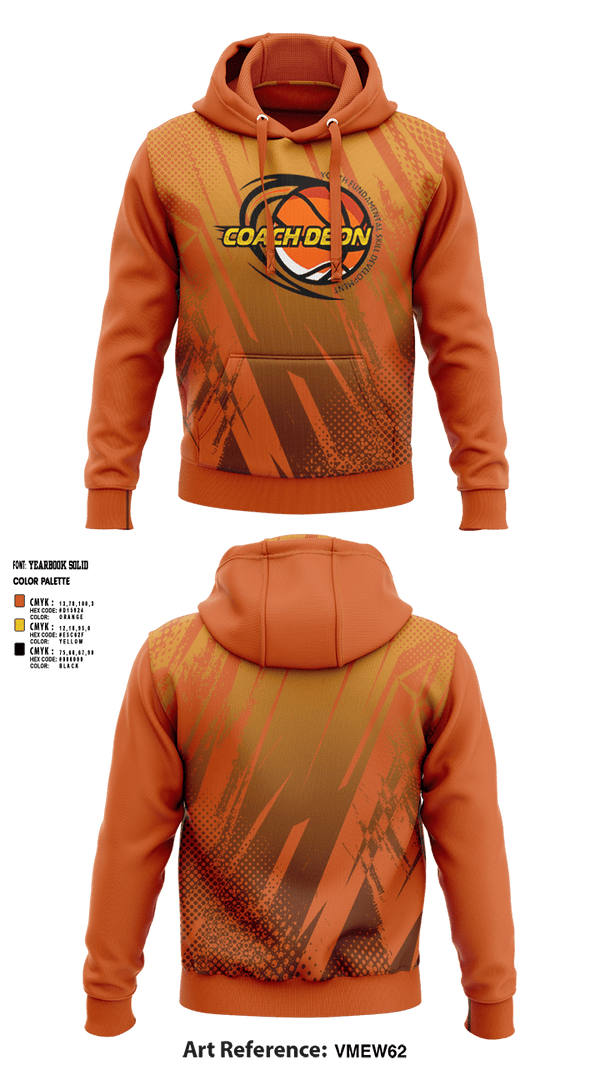 Hoodie, Coach Deon Fundamental Youth Basketball Training, Men's Basketball, Teamtime, Team time, sublimation, custom sports apparel, team uniforms, spirit wear, spiritwear, sports uniforms, custom shirts, team store, custom team store, fundraiser sports, apparel fundraiser