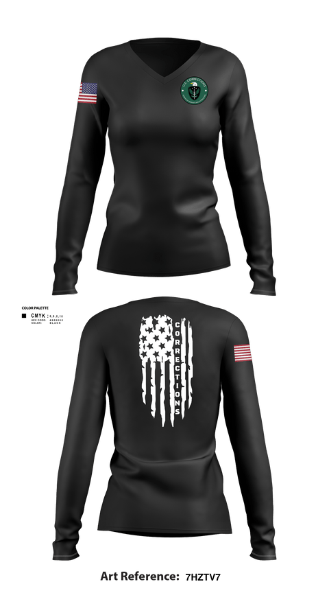 Womens Long Sleeve Vneck Shirt, Warrant & Extradition, Police, Teamtime, Team time, sublimation, custom sports apparel, team uniforms, spirit wear, spiritwear, sports uniforms, custom shirts, team store, custom team store, fundraiser sports, apparel fundraiser