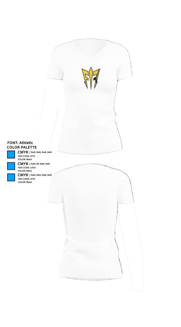 Womens Short Sleeve Vneck Shirt, F1TNESS MAFIA LLC, , Teamtime, Team time, sublimation, custom sports apparel, team uniforms, spirit wear, spiritwear, sports uniforms, custom shirts, team store, custom team store, fundraiser sports, apparel fundraiser