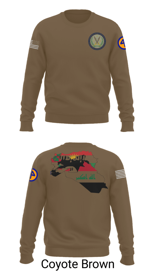 Crew Neck Sweatshirt, 44th ICBT, National Guard, Teamtime, Team time, sublimation, custom sports apparel, team uniforms, spirit wear, spiritwear, sports uniforms, custom shirts, team store, custom team store, fundraiser sports, apparel fundraiser