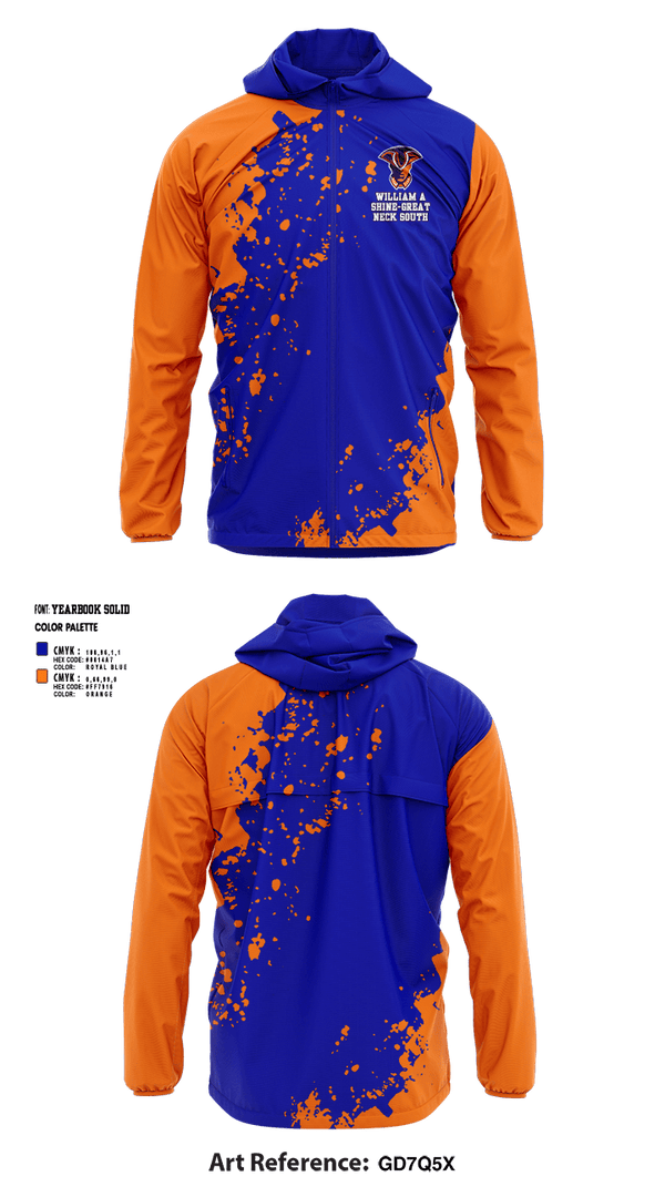 Windbreaker, William A Shine-Great Neck South High School Lacrosse, Women's Lacrosse, Teamtime, Team time, sublimation, custom sports apparel, team uniforms, spirit wear, spiritwear, sports uniforms, custom shirts, team store, custom team store, fundraiser sports, apparel fundraiser