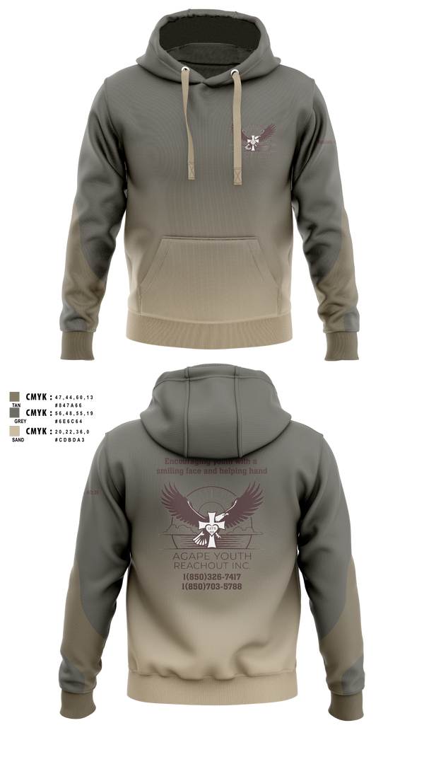 Hoodie, Agape Youth Reachout inc, , Teamtime, Team time, sublimation, custom sports apparel, team uniforms, spirit wear, spiritwear, sports uniforms, custom shirts, team store, custom team store, fundraiser sports, apparel fundraiser