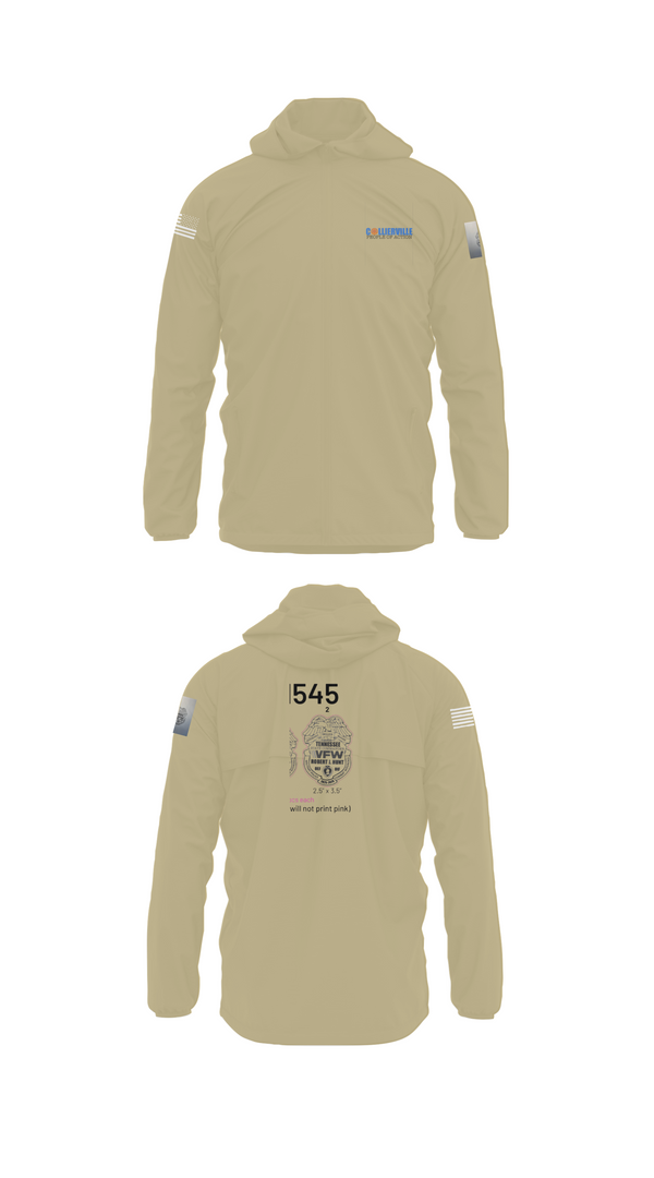 Windbreaker, TN VFW, Army, Teamtime, Team time, sublimation, custom sports apparel, team uniforms, spirit wear, spiritwear, sports uniforms, custom shirts, team store, custom team store, fundraiser sports, apparel fundraiser