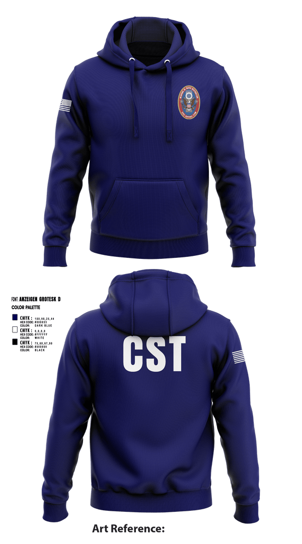 Hoodie, 95th WMD CST, National Guard, Teamtime, Team time, sublimation, custom sports apparel, team uniforms, spirit wear, spiritwear, sports uniforms, custom shirts, team store, custom team store, fundraiser sports, apparel fundraiser