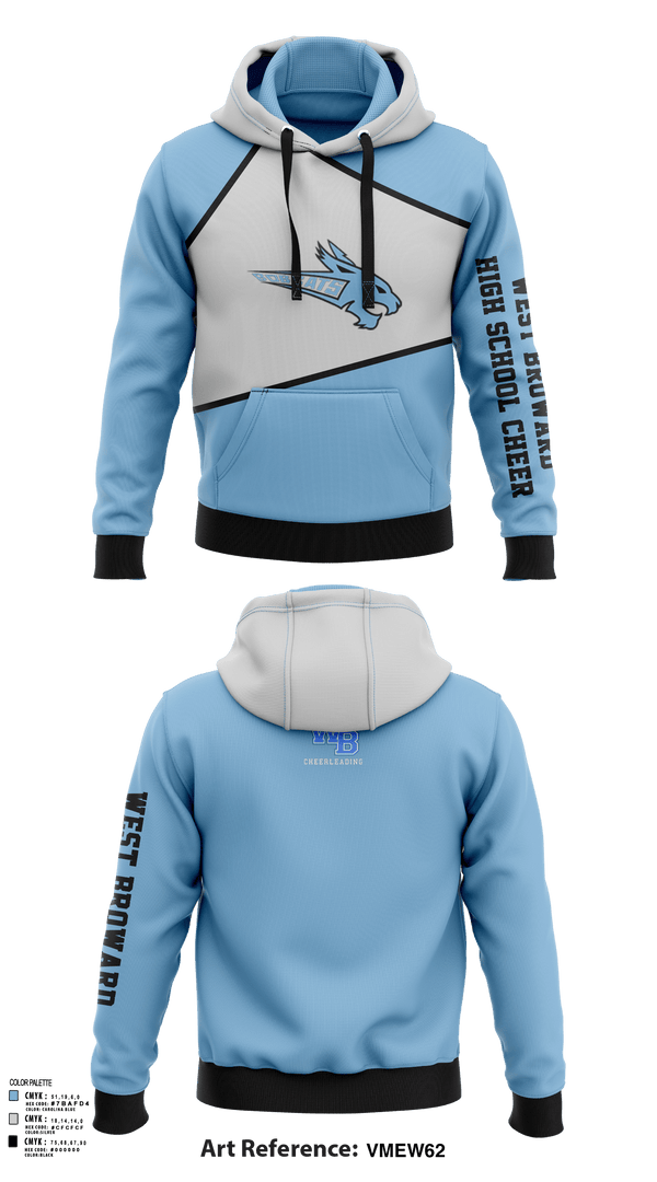 Hoodie, West Broward High School Cheer, Cheer, Teamtime, Team time, sublimation, custom sports apparel, team uniforms, spirit wear, spiritwear, sports uniforms, custom shirts, team store, custom team store, fundraiser sports, apparel fundraiser