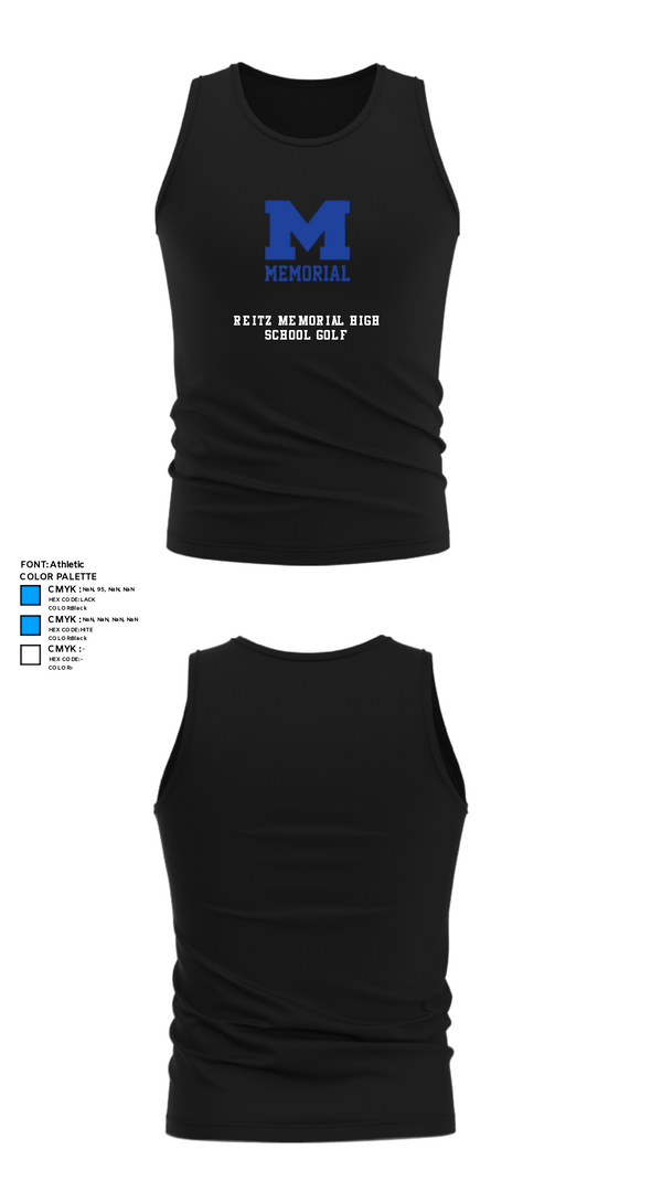 Tank Top, Reitz Memorial High School Golf, Golf, Teamtime, Team time, sublimation, custom sports apparel, team uniforms, spirit wear, spiritwear, sports uniforms, custom shirts, team store, custom team store, fundraiser sports, apparel fundraiser