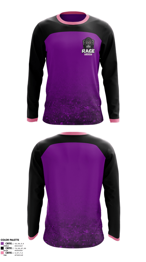 Long Sleeve Performance Shirt, Rage, Men's Soccer, Teamtime, Team time, sublimation, custom sports apparel, team uniforms, spirit wear, spiritwear, sports uniforms, custom shirts, team store, custom team store, fundraiser sports, apparel fundraiser
