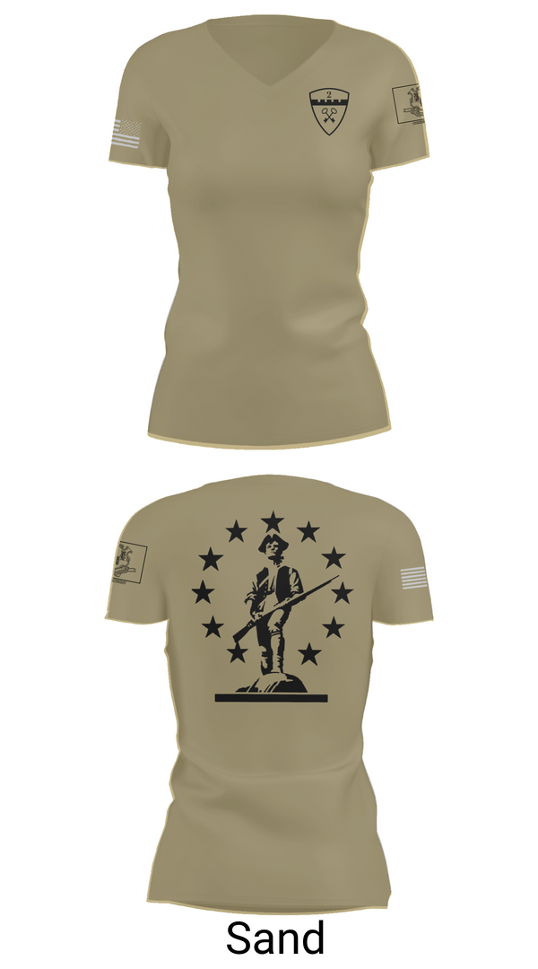 Womens Short Sleeve Vneck Shirt, 2nd Company Governor's Foot Guard, , Teamtime, Team time, sublimation, custom sports apparel, team uniforms, spirit wear, spiritwear, sports uniforms, custom shirts, team store, custom team store, fundraiser sports, apparel fundraiser