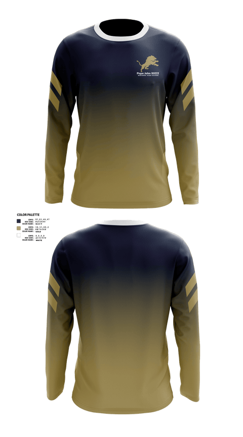 Long Sleeve Shooting Shirt, Pope John XXIII Regional High School Basketball, Men's Basketball, Teamtime, Team time, sublimation, custom sports apparel, team uniforms, spirit wear, spiritwear, sports uniforms, custom shirts, team store, custom team store, fundraiser sports, apparel fundraiser